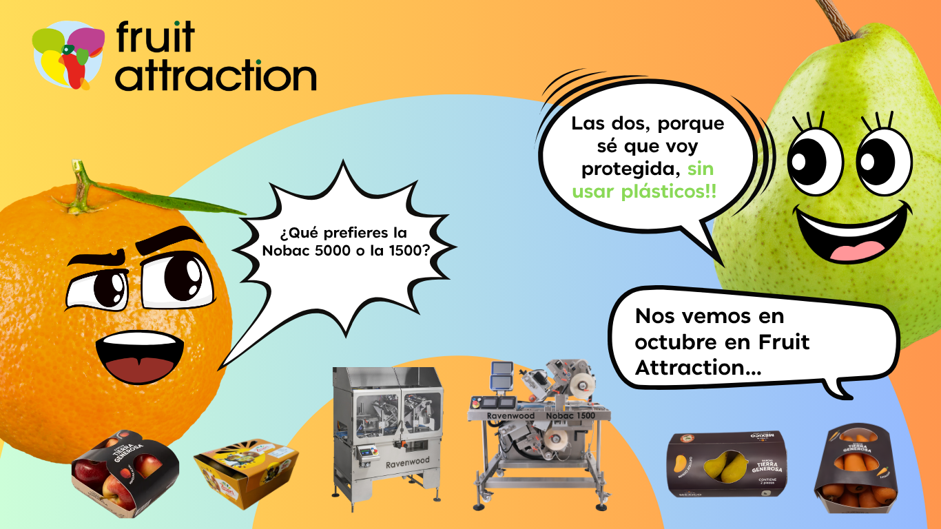 Nobac 5000 y 1500 en vivo y en directo para demostrarte las ventajas de Linerless - Especial Fruit Attraction 2026.